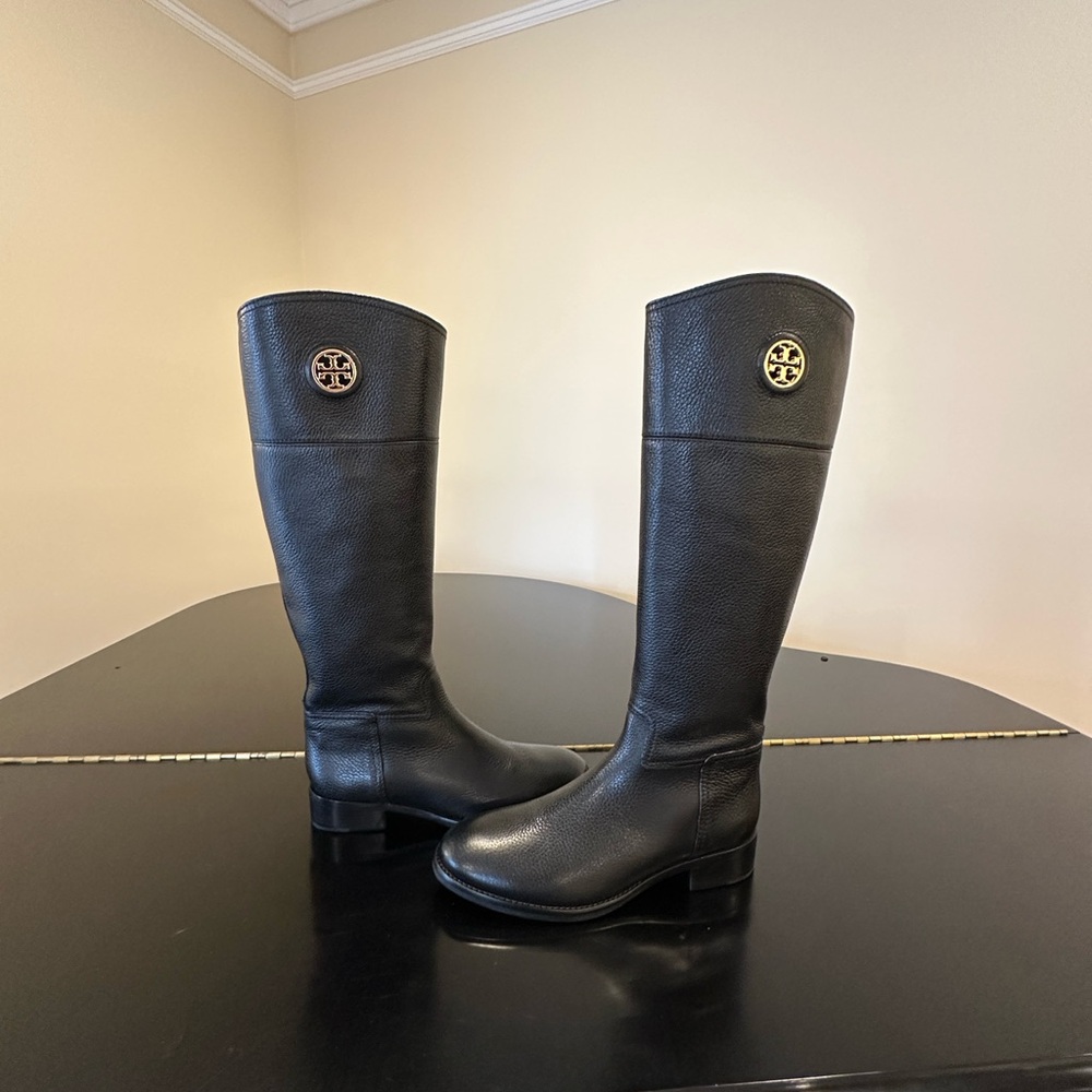NWOT RARE luxury classic minimalist authentic Tory Burch Junction Riding Boots - Picture 12 of 17